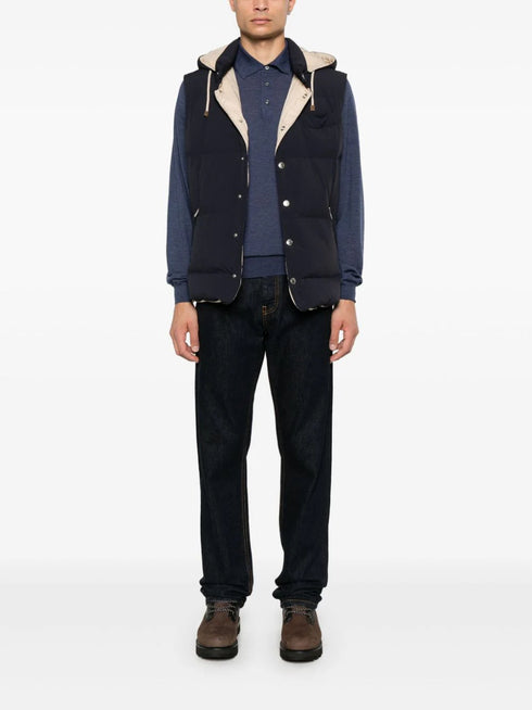 fine-knit polo shirt